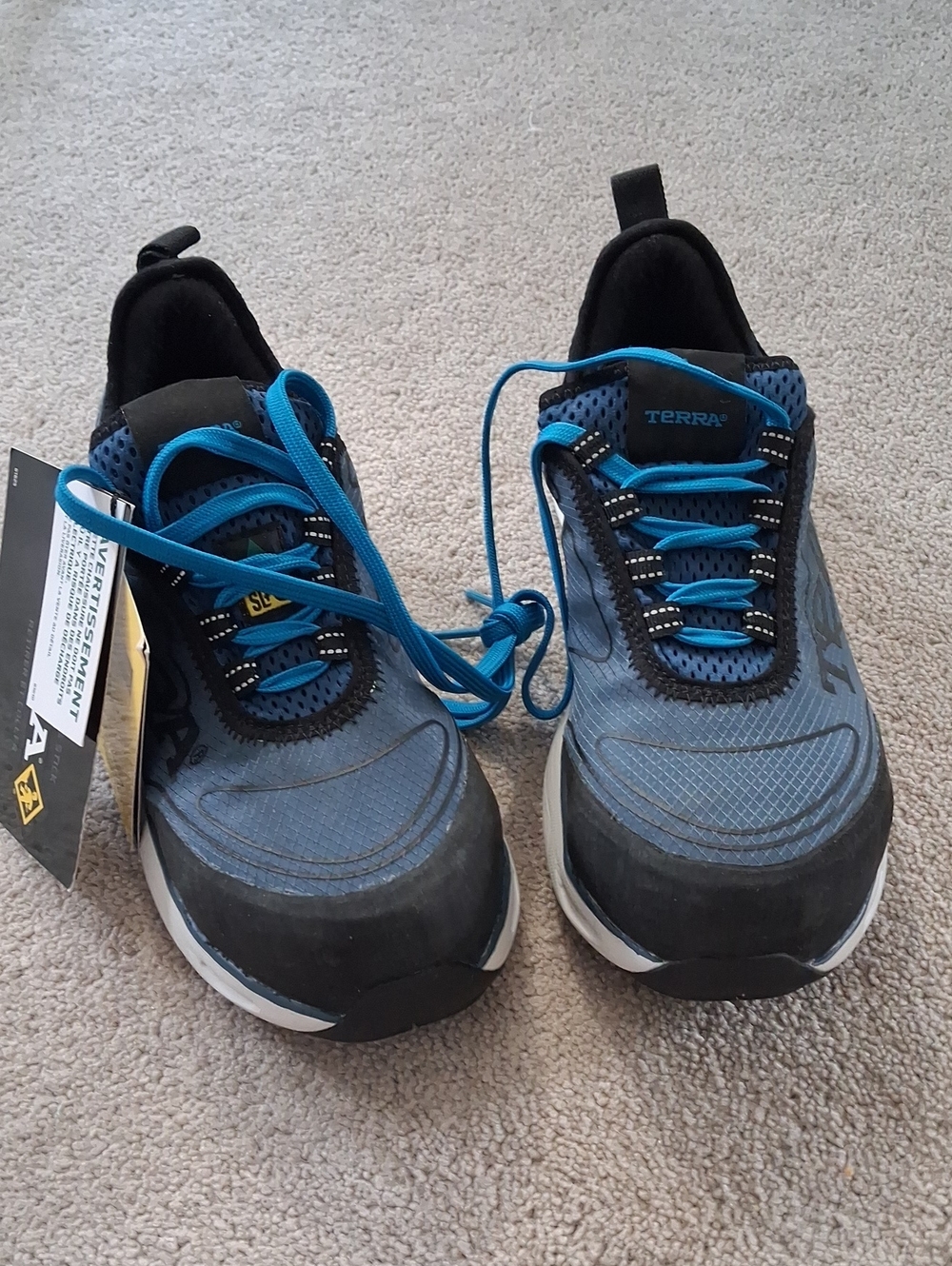 Terra Brand, Jetstride Women's Blue Steel Toed Safety Shoes, Size 6